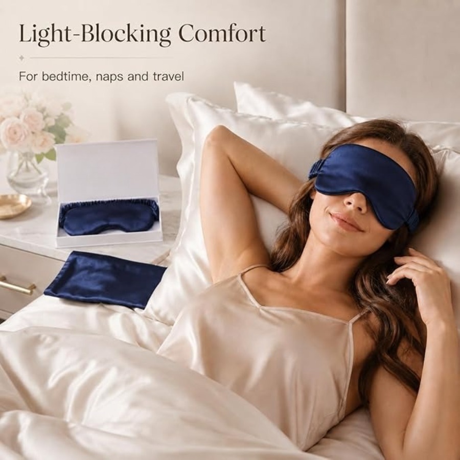 Silk Sleep Mask Light Blocking - Ultra Luxury Skincare บทวิจารณ์และราคา