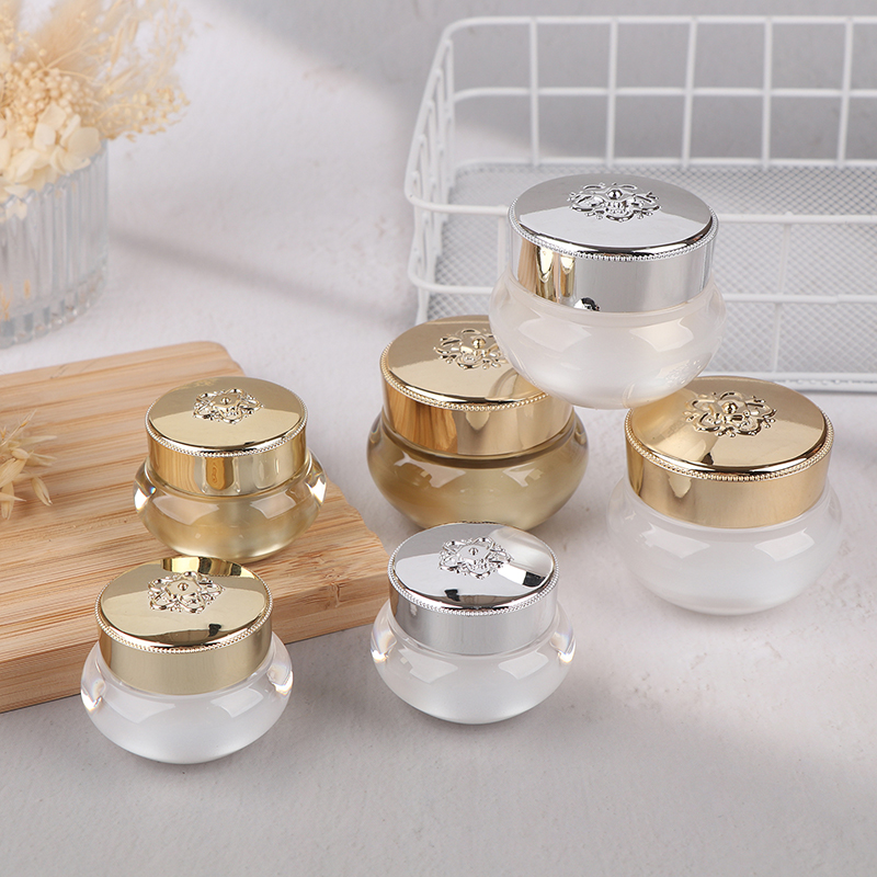 Acrylic Empty Travel Cream Jar - Luxury Skincare Cream บทวิจารณ์และราคา