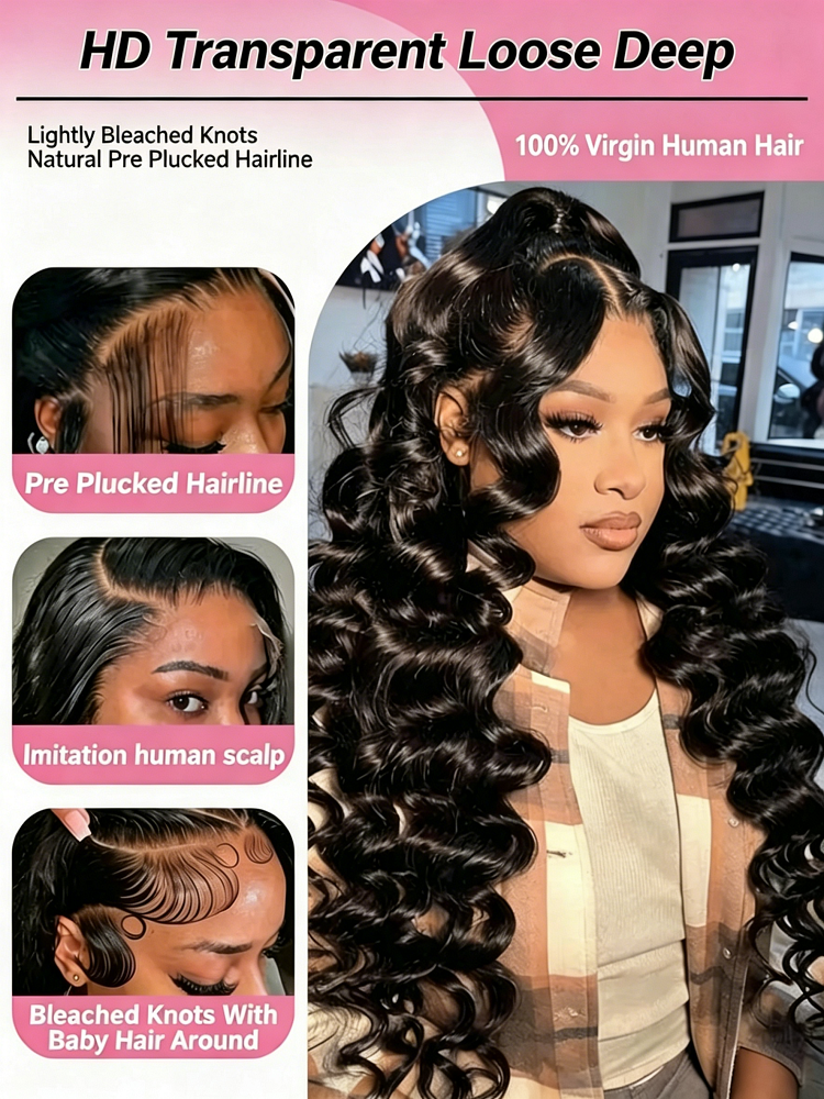 13x6 HD Loose Deep Wave Lace F - Ultra Luxury Skincare บทวิจารณ์และราคา